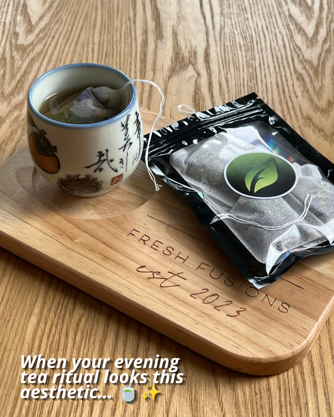 Aurora Fade loose leaf herbal tea blend with mugwort, blue lotus and raspberry leaf